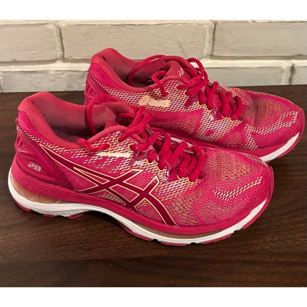 ASICS Gel Nimbus 20 Women's Running Shoes Pink Gold Size 5 T850N